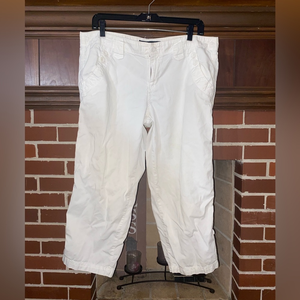 Calvin Klein Collection White Cargo Pants